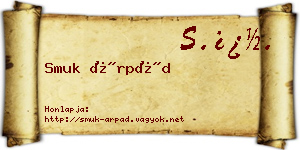 Smuk Árpád névjegykártya